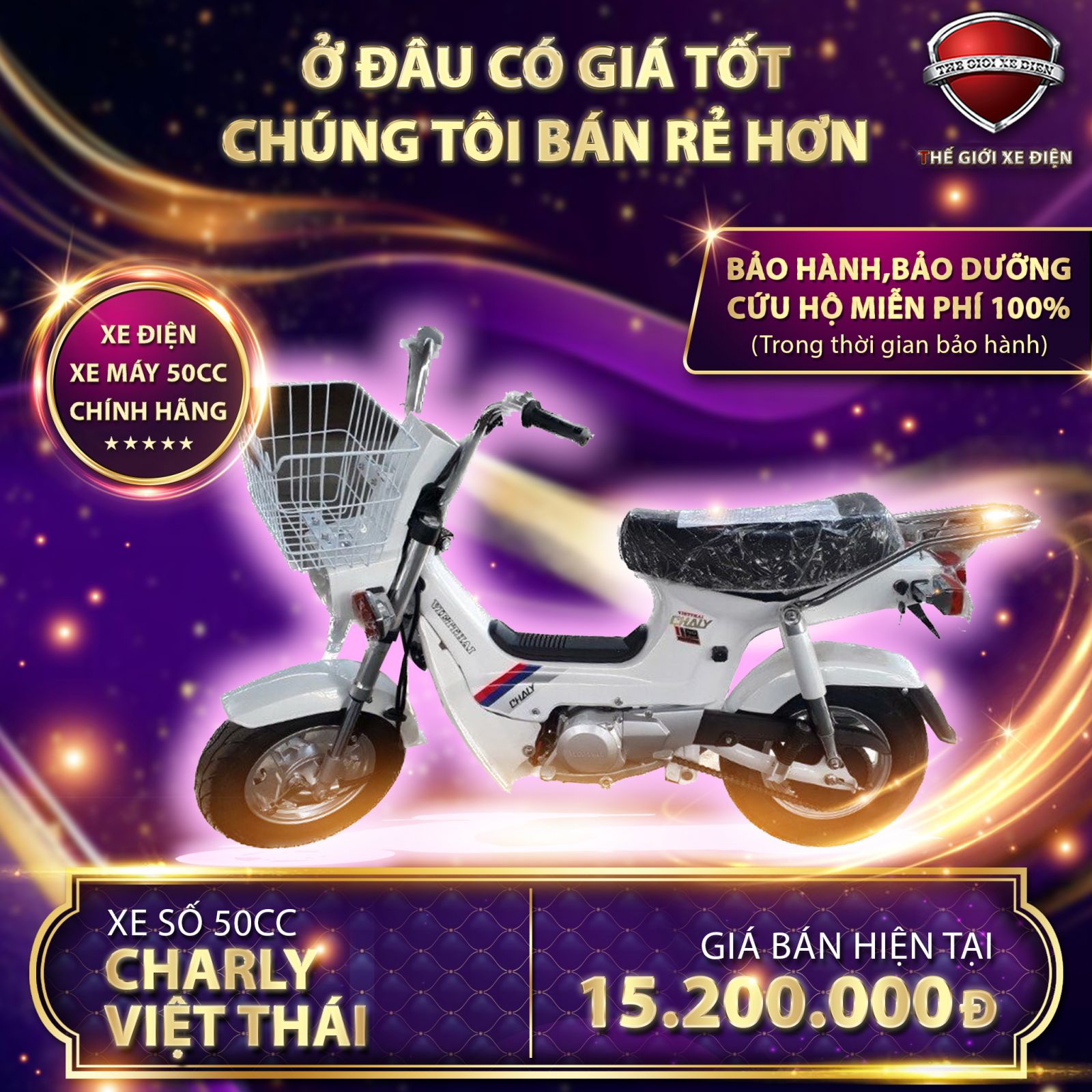 Xe máy 50cc Chaly Việt Thái – Đáng mua nhất 2024 Xe máy 50cc Chaly Việt Thái – Đáng mua nhất 2024