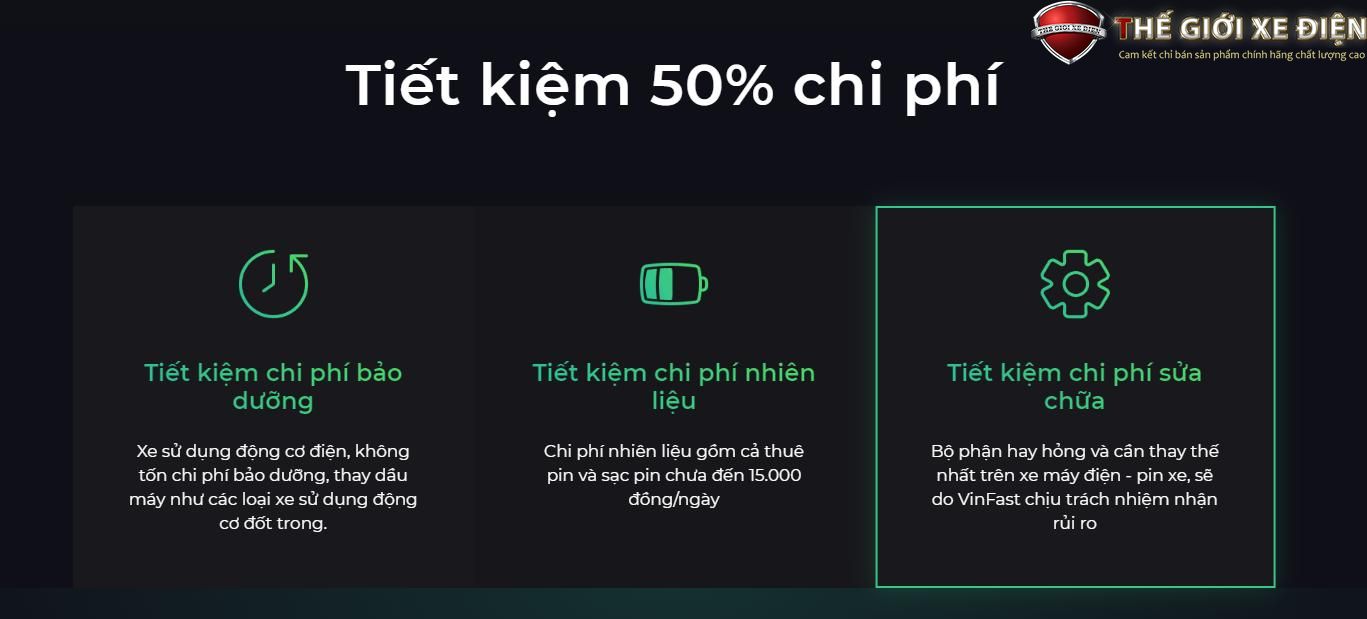 Tiết kiệm chi phí vận hành Tiết kiệm chi phí vận hành