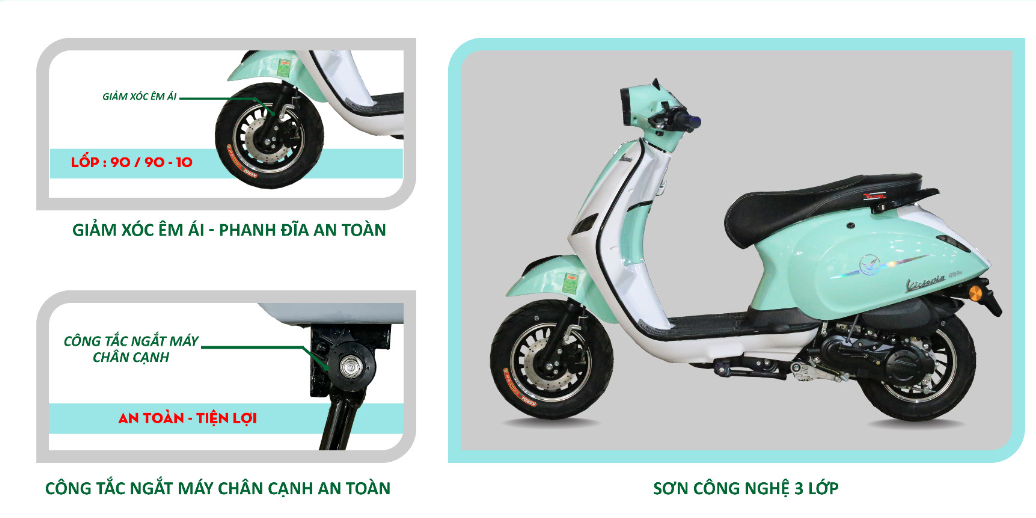 Victoria AT88 Pro 50cc: Xe ga đời mới, phong cách mới Victoria AT88 Pro 50cc: Xe ga đời mới, phong cách mới