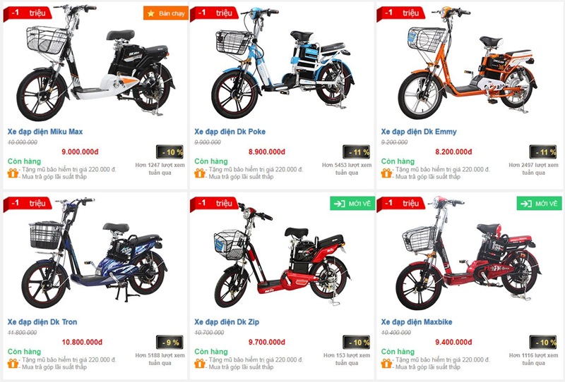 Mua xe đạp điện giá rẻ tại Hồ Chí Minh bang-gia-xe-dap-dien-gia-re-ho-chi-minh