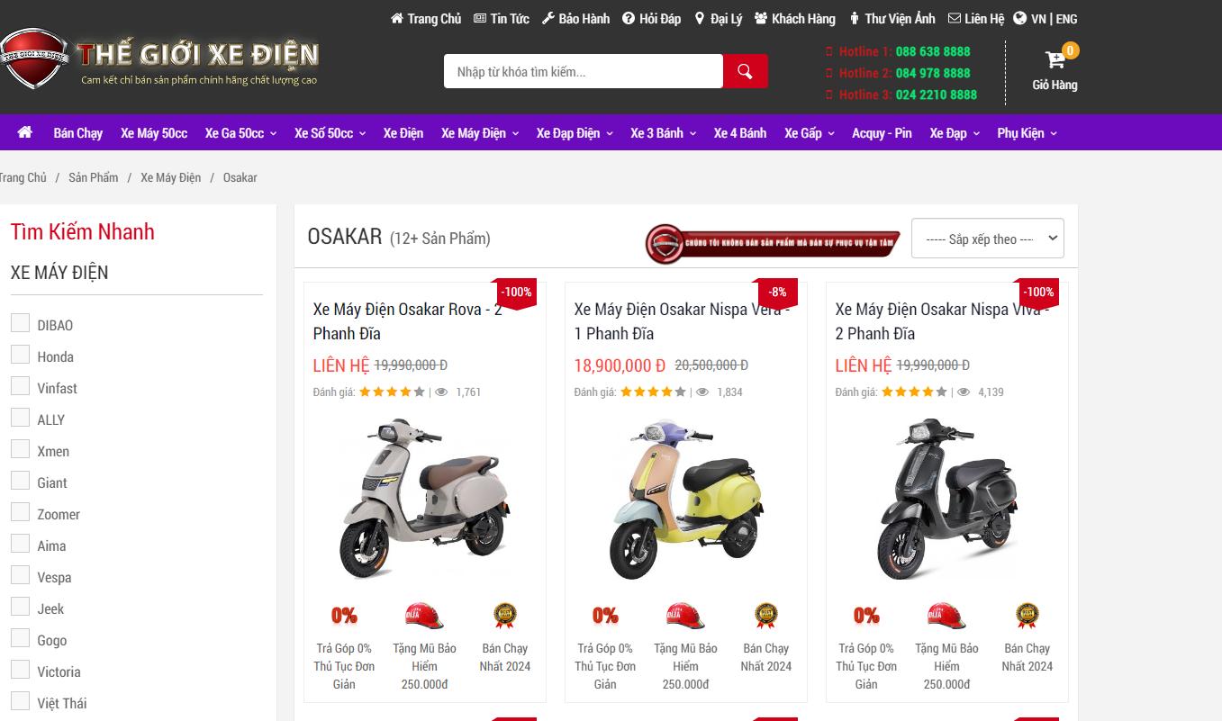 giá xe máy điện osakar nispa giá xe máy điện osakar nispa