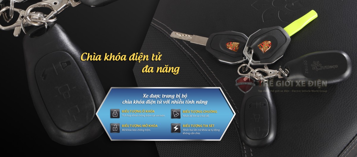 Hướng dẫn cách sử dụng khóa điện tử ở xe điện 2019