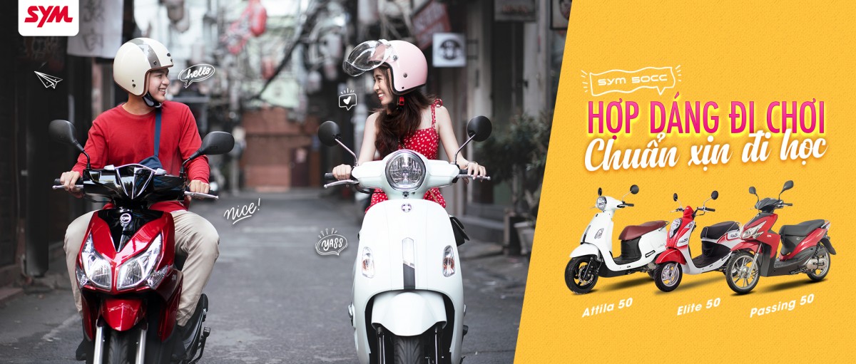 Sở hữu xe ga 50cc SYM Attila nhiều tiện ích